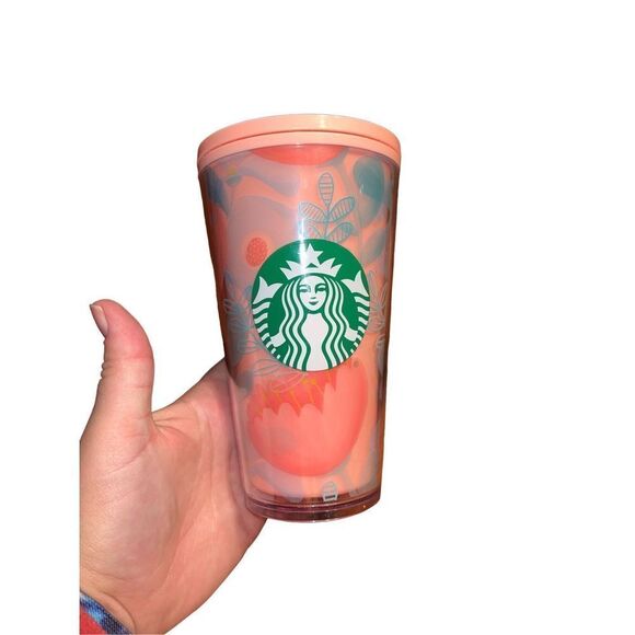 Starbucks Spring Easter 2020 Pink Floral Tulips Acrylic Cold Cup Tumbler No Stra - Picture 1 of 4